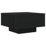 Mesa de Café con Luces LED Roble Negro 55x55x31 cm de , Mesas de centro - Ref: Foro24-862996, Precio: 70,47 €, Descuento: %