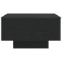 Mesa de Café con Luces LED Roble Negro 55x55x31 cm de , Mesas de centro - Ref: Foro24-862996, Precio: 70,47 €, Descuento: %