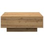 Mesa de café Roble Artesanal 80x80x31 cm Madera de Ingeniería de , Mesas de centro - Ref: Foro24-862998, Precio: 83,93 €, Des...