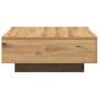 Mesa de café Roble Artesanal 80x80x31 cm Madera de Ingeniería de , Mesas de centro - Ref: Foro24-862998, Precio: 83,93 €, Des...