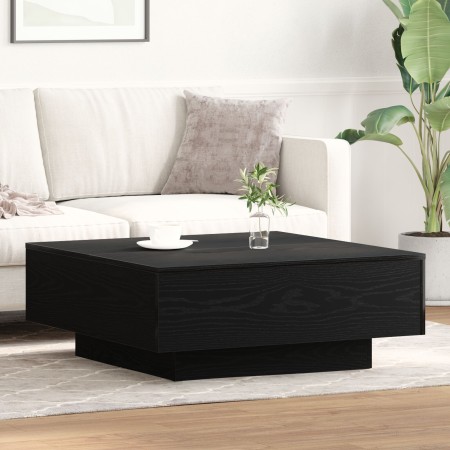 Mesa de Café Negra de Roble 80x80x31 cm de Madera Ingenierizada de , Mesas de centro - Ref: Foro24-862999, Precio: 83,09 €, D...
