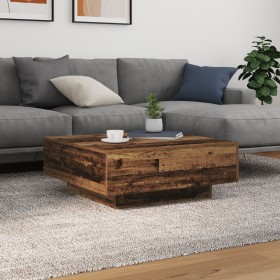 Mesa de Café con Luces LED Madera Vieja 80x80x31 cm de , Mesas de centro - Ref: Foro24-863000, Precio: 93,18 €, Descuento: %