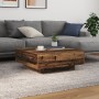 Mesa de Café con Luces LED Madera Vieja 80x80x31 cm de , Mesas de centro - Ref: Foro24-863000, Precio: 93,18 €, Descuento: %