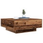 Mesa de Café con Luces LED Madera Vieja 80x80x31 cm de , Mesas de centro - Ref: Foro24-863000, Precio: 93,18 €, Descuento: %