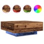 Mesa de Café con Luces LED Madera Vieja 80x80x31 cm de , Mesas de centro - Ref: Foro24-863000, Precio: 93,18 €, Descuento: %