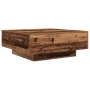 Mesa de Café con Luces LED Madera Vieja 80x80x31 cm de , Mesas de centro - Ref: Foro24-863000, Precio: 93,18 €, Descuento: %