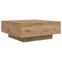 Mesa de Café con Luces LED Roble Artesano 80x80x31 cm de , Mesas de centro - Ref: Foro24-863001, Precio: 91,50 €, Descuento: ...