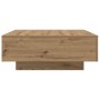 Mesa de Café con Luces LED Roble Artesano 80x80x31 cm de , Mesas de centro - Ref: Foro24-863001, Precio: 91,50 €, Descuento: ...