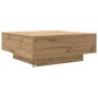 Mesa de Café con Luces LED Roble Artesano 80x80x31 cm de , Mesas de centro - Ref: Foro24-863001, Precio: 91,50 €, Descuento: ...
