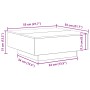 Mesa de Café con Luces LED Roble Artesano 80x80x31 cm de , Mesas de centro - Ref: Foro24-863001, Precio: 91,50 €, Descuento: ...