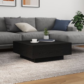Mesa de Café con Luces LED Madera Negra 80x80x31 cm de , Mesas de centro - Ref: Foro24-863002, Precio: 100,10 €, Descuento: -5%%