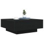 Mesa de Café con Luces LED Madera Negra 80x80x31 cm de , Mesas de centro - Ref: Foro24-863002, Precio: 100,10 €, Descuento: -5%%