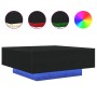 Mesa de Café con Luces LED Madera Negra 80x80x31 cm de , Mesas de centro - Ref: Foro24-863002, Precio: 100,10 €, Descuento: -5%%