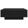 Mesa de Café con Luces LED Madera Negra 80x80x31 cm de , Mesas de centro - Ref: Foro24-863002, Precio: 100,10 €, Descuento: -5%%