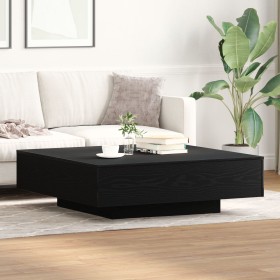 Mesa de café negra, de roble, 100x100x31 cm, madera contrachapada de , Mesas de centro - Ref: Foro24-863005, Precio: 98,11 €,...