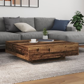 Mesa de café con luces LED de madera antigua 100x100x31 cm de , Mesas de centro - Ref: Foro24-863006, Precio: 111,86 €, Descu...