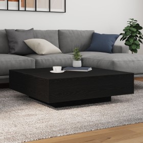 Mesa de café con luces LED Madera de roble negra 100x100x31 cm de , Mesas de centro - Ref: Foro24-863008, Precio: 111,27 €, D...