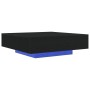 Mesa de café con luces LED Madera de roble negra 100x100x31 cm de , Mesas de centro - Ref: Foro24-863008, Precio: 111,27 €, D...