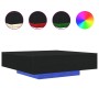 Mesa de café con luces LED Madera de roble negra 100x100x31 cm de , Mesas de centro - Ref: Foro24-863008, Precio: 111,27 €, D...