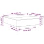 Mesa de café con luces LED Madera de roble negra 100x100x31 cm de , Mesas de centro - Ref: Foro24-863008, Precio: 111,27 €, D...