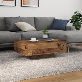 Mesa de Café con Luces LED Madera Vieja 85x55x31 cm de , Mesas de centro - Ref: Foro24-863009, Precio: 72,82 €, Descuento: %