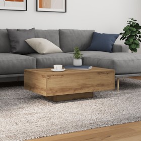 Mesa de café con luces LED Roble Artesano 85x55x31 cm de , Mesas de centro - Ref: Foro24-863010, Precio: 74,35 €, Descuento: %