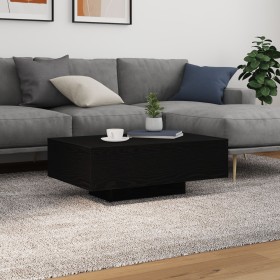 Mesa de Café con Luces LED Roble Negro 85x55x31 cm de , Mesas de centro - Ref: Foro24-863011, Precio: 78,96 €, Descuento: %