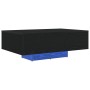 Mesa de Café con Luces LED Roble Negro 85x55x31 cm de , Mesas de centro - Ref: Foro24-863011, Precio: 78,96 €, Descuento: %