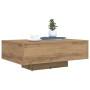 Mesa de café con luces LED Roble Artesano 85x55x31 cm de , Mesas de centro - Ref: Foro24-863010, Precio: 74,35 €, Descuento: %