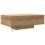 Mesa de café con luces LED Roble Artesano 85x55x31 cm de , Mesas de centro - Ref: Foro24-863010, Precio: 74,35 €, Descuento: %
