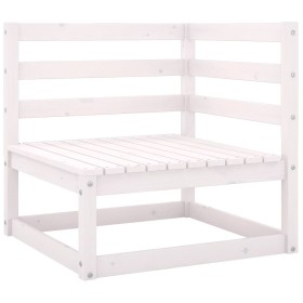 Sofá esquinero de jardín de madera maciza de pino blanco de vidaXL, Conjuntos de jardín - Ref: Foro24-805661, Precio: 72,60 €...