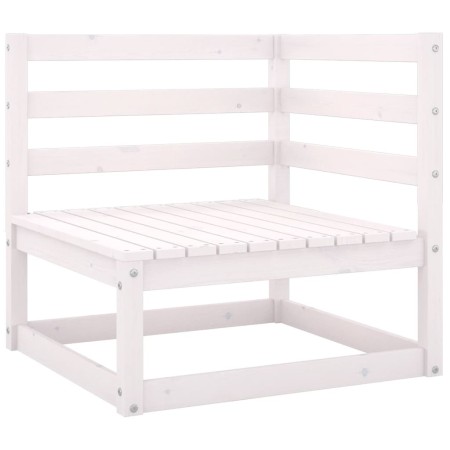 Sofá esquinero de jardín de madera maciza de pino blanco de vidaXL, Conjuntos de jardín - Ref: Foro24-805661, Precio: 72,60 €...