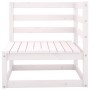 Sofá esquinero de jardín de madera maciza de pino blanco de vidaXL, Conjuntos de jardín - Ref: Foro24-805661, Precio: 72,60 €...