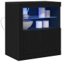 Sideboard con luces LED Negro Roble 60,5x37x67 cm de , Aparadores - Ref: Foro24-863014, Precio: 72,22 €, Descuento: -5%%