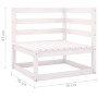 Sofá esquinero de jardín de madera maciza de pino blanco de vidaXL, Conjuntos de jardín - Ref: Foro24-805661, Precio: 72,60 €...