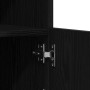 Aparador con Luces LED Roble Negro 60,5x37x100 cm de , Taquillas y armarios de almacenamiento - Ref: Foro24-863017, Precio: 9...