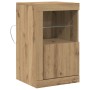 Consola con luces LED Roble Artisan 41x37x67 cm de , Taquillas y armarios de almacenamiento - Ref: Foro24-863020, Precio: 57,...