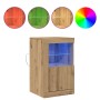 Consola con luces LED Roble Artisan 41x37x67 cm de , Taquillas y armarios de almacenamiento - Ref: Foro24-863020, Precio: 57,...