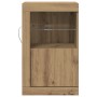 Consola con luces LED Roble Artisan 41x37x67 cm de , Taquillas y armarios de almacenamiento - Ref: Foro24-863020, Precio: 57,...