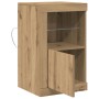 Consola con luces LED Roble Artisan 41x37x67 cm de , Taquillas y armarios de almacenamiento - Ref: Foro24-863020, Precio: 57,...