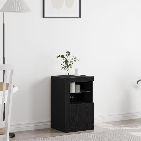 Sideboard con luces LED Roble Negro 41x37x67 cm de , Taquillas y armarios de almacenamiento - Ref: Foro24-863022, Precio: 64,...