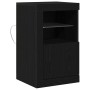 Sideboard con luces LED Roble Negro 41x37x67 cm de , Taquillas y armarios de almacenamiento - Ref: Foro24-863022, Precio: 64,...
