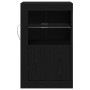Sideboard con luces LED Roble Negro 41x37x67 cm de , Taquillas y armarios de almacenamiento - Ref: Foro24-863022, Precio: 64,...