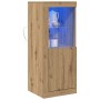 Aparador con Luces LED Roble Artisan 41x37x100 cm de , Aparadores - Ref: Foro24-863025, Precio: 72,45 €, Descuento: %