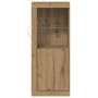 Aparador con Luces LED Roble Artisan 41x37x100 cm de , Aparadores - Ref: Foro24-863025, Precio: 72,45 €, Descuento: %