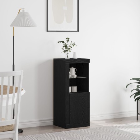 Sideboard con luces LED Negro Roble 41x37x100 cm de , Aparadores - Ref: Foro24-863026, Precio: 81,02 €, Descuento: -5%%