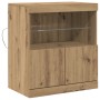 Sideboard de con luces LED Roble Artesano 60x37x67 cm de , Aparadores - Ref: Foro24-863028, Precio: 73,10 €, Descuento: %