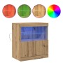 Sideboard de con luces LED Roble Artesano 60x37x67 cm de , Aparadores - Ref: Foro24-863028, Precio: 73,10 €, Descuento: %