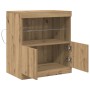 Sideboard de con luces LED Roble Artesano 60x37x67 cm de , Aparadores - Ref: Foro24-863028, Precio: 73,10 €, Descuento: %
