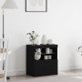 Aparador con luces LED Negro Roble 60x37x67 cm de , Aparadores - Ref: Foro24-863029, Precio: 77,52 €, Descuento: %